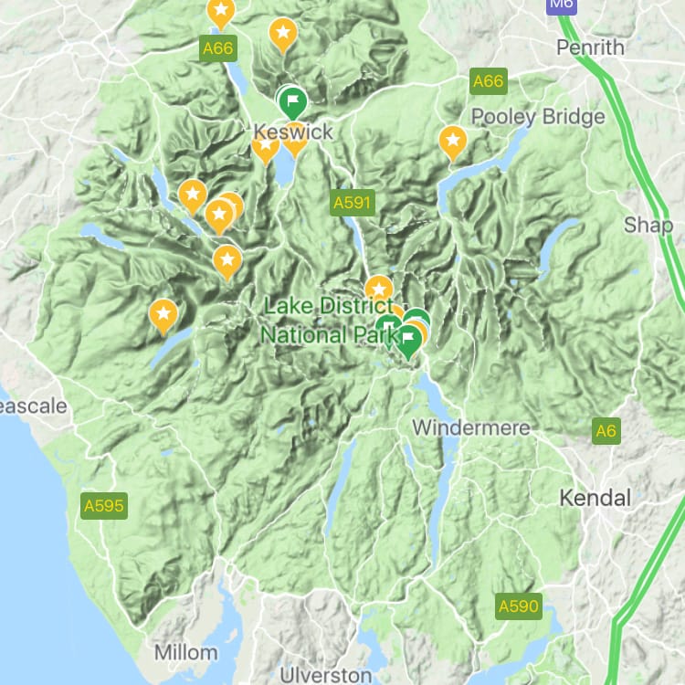 Lake District in Terrain View