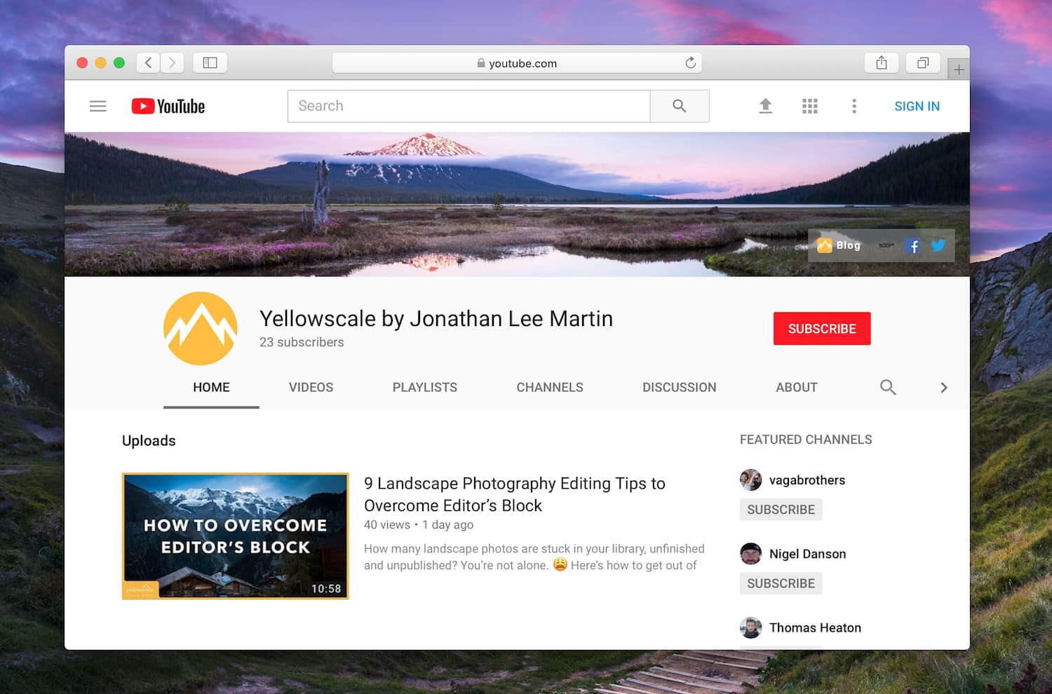 I’m vlogging on YouTube: digital nomad lifestyle + photography!